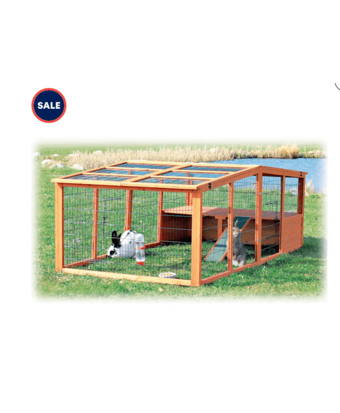 Natura Peaked Roof Outdoor Rabbit Run with Shelter, 31